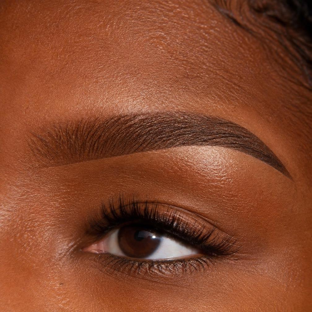 Soft ombre brow close up