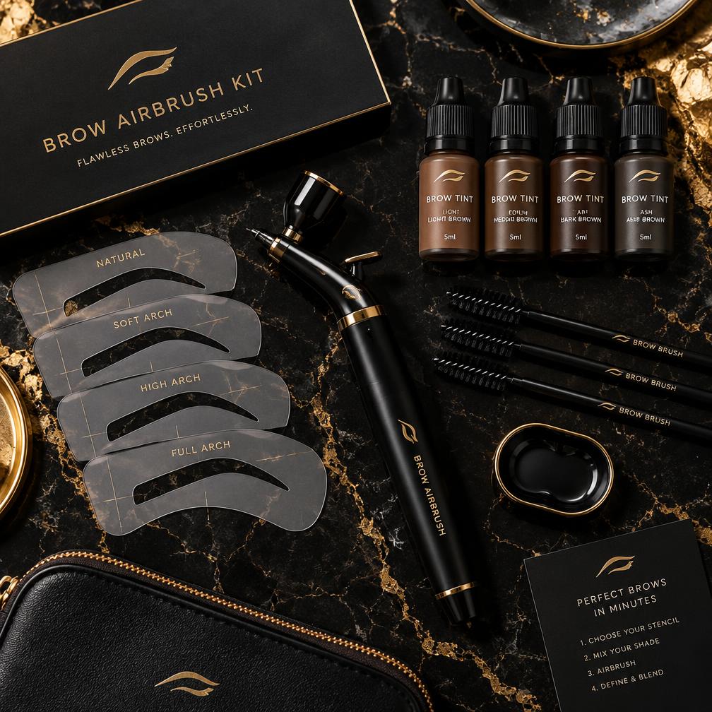 Professional airbrush brow kit